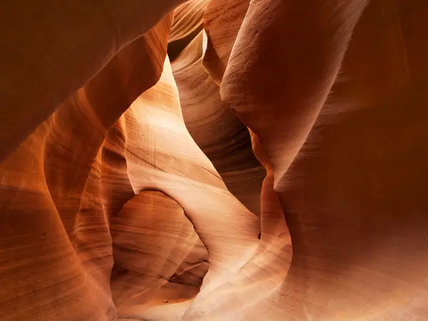 enlightened passageway in the bottom of antelope canyon