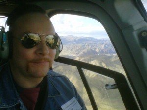 The chopper tour was a surprise but Jeff is always read to ride with his aviators and pilot's mustache. 